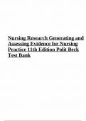 TEST BANK For Nursing Research Generating and Assessing