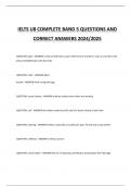 IELTS U8 COMPLETE BAND 5 QUESTIONS AND CORRECT ANSWERS 2024/2025