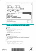 2024 Pearson Edexcel Level 3 GCE Business Advanced Subsidiary PAPER 1: Marketing and People MAY Question Paper and Mark Scheme MERGED