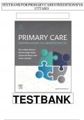 Test Bank for Primary Care 6th Edition By Buttaro