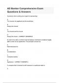 AD Banker Comprehensive Exam Questions & Answers.