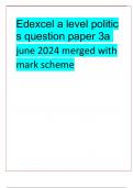 Edexcel a level politic s question paper 3a  june 2024 merged with mark scheme 