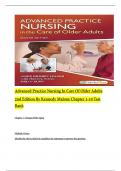 Advanced Practice Nursing In Care Of Older Adults 2nd Edition By Kennedy Malone Chapter 1-19 Test Bank