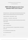 PHRM 4200: Biopharmaceutics Exam Questions With Correct Answers.