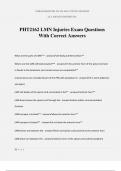 PHT2162 LMN Injuries Exam Questions With Correct Answers