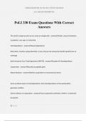 PoLI 330 Exam Questions With Correct Answers