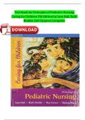 Test Bank For Principles of Pediatric Nursing Caring for Children 7th Edition By Jane Ball, Ruth Bindler |All Chapters Fully Covered Complete Newest Version 