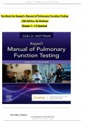 TEST BANK For Ruppel’s Manual of Pulmonary Function Testing, 12th Edition, By Mottram, Chapters 1 - 13 Isbn No: 9780323762618 ||Complete A+ Guide