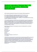 Medical Laboratory Science Harr - 8.1 Molecular Diagnostics: Molecular Methods Exam 2025 Questions and Answers