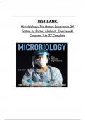 Test Bank For Microbiology: The Human Experience 2nd Edition By Foster, Aliabadi, Slonczewski, Consists Of 27 Complete Chapters, ISBN: 978-0393533248