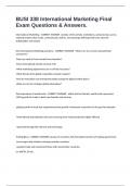 BUSI 338 International Marketing Final Exam Questions & Answers.