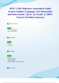 WGU C365 Objective Assessment Guide (Latest 2024/ 2025 Update) Language Arts Instruction and Intervention | Qs & As| Grade A| 100% Correct (Verified Answers)