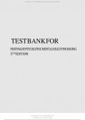 TEST BANK FOR FORTINASH PSYCHIATRIC MENTAL HEALTH NURSING 5TH EDITION