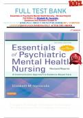 FULL TEST BANK Essentials of Psychiatric Mental Health Nursing - Revised Reprint  2nd Edition by Elizabeth M. Varcarolis  Questions And Answers Graded A+   