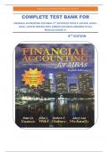 COMPLETE TEST BANK FOR FINANCIAL ACCOUNTING FOR MBAS  8TH EDITION BY PETER D. EASTON  JOHN J. WILD ||LATEST EDITION WITH VERIFIED ACCURATE ANSWERS TO ALL MODULES.GRADE A+