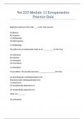 Vet 223 Module 11 Ectoparasites Practice Quiz Questions answers latest update