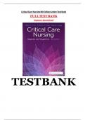 Critical Care Nursing 8thEdition Urden Test Bank