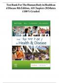 Test Bank For The Human Body in Health and Disease  8thEdition,All Chapters 2024 latest 100% Graded