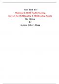 Test Bank For  Maternal & Child Health Nursing  Care of the Childbearing & Childrearing Family  9th Edition By  JoAnne Silbert-Flagg All Chapters Complete Guide 