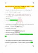 Advanced Health Assessment, NUR 504 Quiz 5, Exam | All Questions & Answers |A+