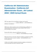 California Arf Administrator Examination / California Arf Administrator Exam