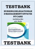 Nursing delegation and management of patient care 2nd edition test bank by kathleen motacki kathleen burke