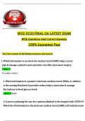 WGU D220 FINAL OA LATEST EXAM REAL EXAM 330 QUESTIONS AND CORRECT ANSWERS AND STUDY GUIDE/WGU D220 NURSING INFORMATICS FINAL EXAM AND STUDY GUIDE 100% GUARANTEE PASS