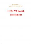 BSN 246 HESI V2 Health Assessment (Latest 2025/ 2026 Update) Questions and Verified Answers |100% Correct| Grade A- Nightingale