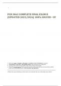 PCB 3063 COMPLETE FINAL EXAM II (UPDATED 2025/2026) 100% SOLVED - UF