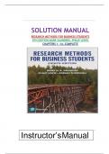 Solution Manual For Research Methods For Business Students, 8th Edition by Mark Saunders, Philip Lewis, Verified Chapters 1 - 14, Complete Newest Version