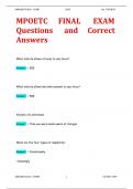 MPOETC FINAL EXAM Questions  and Correct Answers