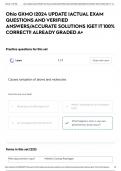 Ohio GXMO |2024 UPDATE |ACTUAL EXAM QUESTIONS AND VERIFIED ANSWERS/ACCURATE SOLUTIONS |GET IT 100% CORRECT!! ALREADY GRADED A+