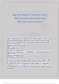 Ngn Ati Pediatric Test Bank 2019 /  2025 Including Nclex Questions  With All Correct Answers After reviewing the information in the child's medical record, which  of the following findings should the nurse report to the provider? Select the 4 findi