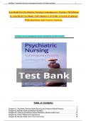 Psychiatric Nursing Contemporary Practice 7th Edition by Ann Boyd Test Bank | All Chapters  Fully Covered From Veryfied Sources