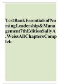 test bank essentials of nursing leadership management 7th edition sally a weiss