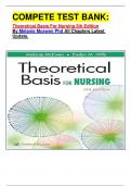 COMPETE TEST BANK:	 Theoretical Basis For Nursing 5th Edition By Melanie Mcewen Phd All Chapters Latest Update.