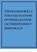 TEST BANK FOR ILLU STRATED ANATOMY  OF THE HEAD AND NECK 5THEDITION BY FEHRENBACH