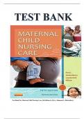 test bank for maternal child nursing care 5thedition by perry shanno e. hockenberry