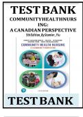 TEST BANK COMMUNITY HEALTH NURSING A CANADIAN PERSPECTIVE 5thEdition,By Stamler,Yiu