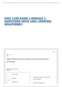 ISDS 1100-EXAM 1 MODULE 1 QUESTIONS WITH 100% VERIFIED SOLUTIONS!!