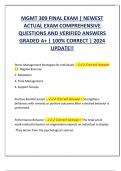 MGMT 309 FINAL EXAM | NEWEST  ACTUAL EXAM COMPREHENSIVE  QUESTIONS AND VERIFIED ANSWERS  GRADED A+ | 100% CORRECT | 2024  UPDATE!!