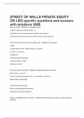 STREET OF WALLS PRIVATE EQUITY OR LBO specific questions and answers with solutions 2025