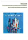 TEST BANK For Business Ethics Ethical Decision Making and Cases, 13th Edition By O. C. Ferrell, John Fraedrich, Verified Chapters 1 - 12, Complete Newest Version