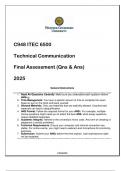 (C948) ITEC 6500 Technical Communication Final Assessment (Qns & Ans) 2025.