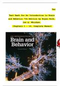 Test Bank for An Introduction to Brain and Behavior 7th Edition by Bryan Kolb, Ian Q. Whishaw | Complete Solution Guide A+.