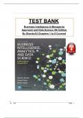 Test Bank For Business Intelligence, Analytics, and Data Science: A Managerial Perspective 4th Edition by Sharda; Delen & Turban, ISBN: 9780134633282, All 8 Chapters Covered, Verified Latest Edition