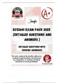 ECS2601 EXAM PACK 2025  {DETAILED QUESTIONS AND ANSWERS }