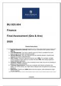 BU.920.604 (Finance) Final Assessment Qns & Ans 2025