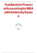 Test Bank for Financial Accounting for MBA s 8thEdition by Easton