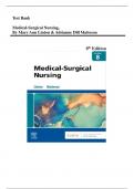 Test Bank for Medical-Surgical Nursing, 8th Edition, by Mary Ann Linton & Adrianne Dill Matteson|| All Chapters 1-63 Included|| Complete Guide A+